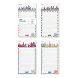 B6 Magnetic Notepads – For Grocery List, Shopping List, To - Do List, Reminders - Strong Magnetic Back - Memo Notepad with Floral Design | 50 Sheets Per Pad, 80 GSM, Pack of 4 - Filex Systems Pvt Ltd