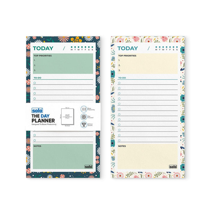 B6 Tear Off Daily Planner | To Do List | For Office, Home & School | 50 Sheets Per Pad, 80 GSM| Pack of 2 - Filex Systems Pvt Ltd