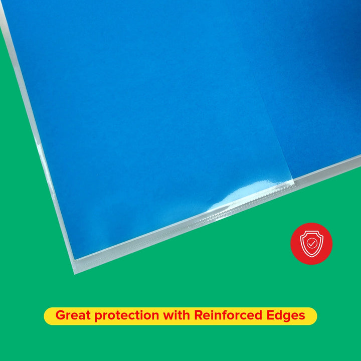 Book Cover Jackets with Adjustable Flap & Sealing Tape – Transparent Soft - Touch Protection | First Time in India! - Pack of 20 - Filex Systems Pvt Ltd