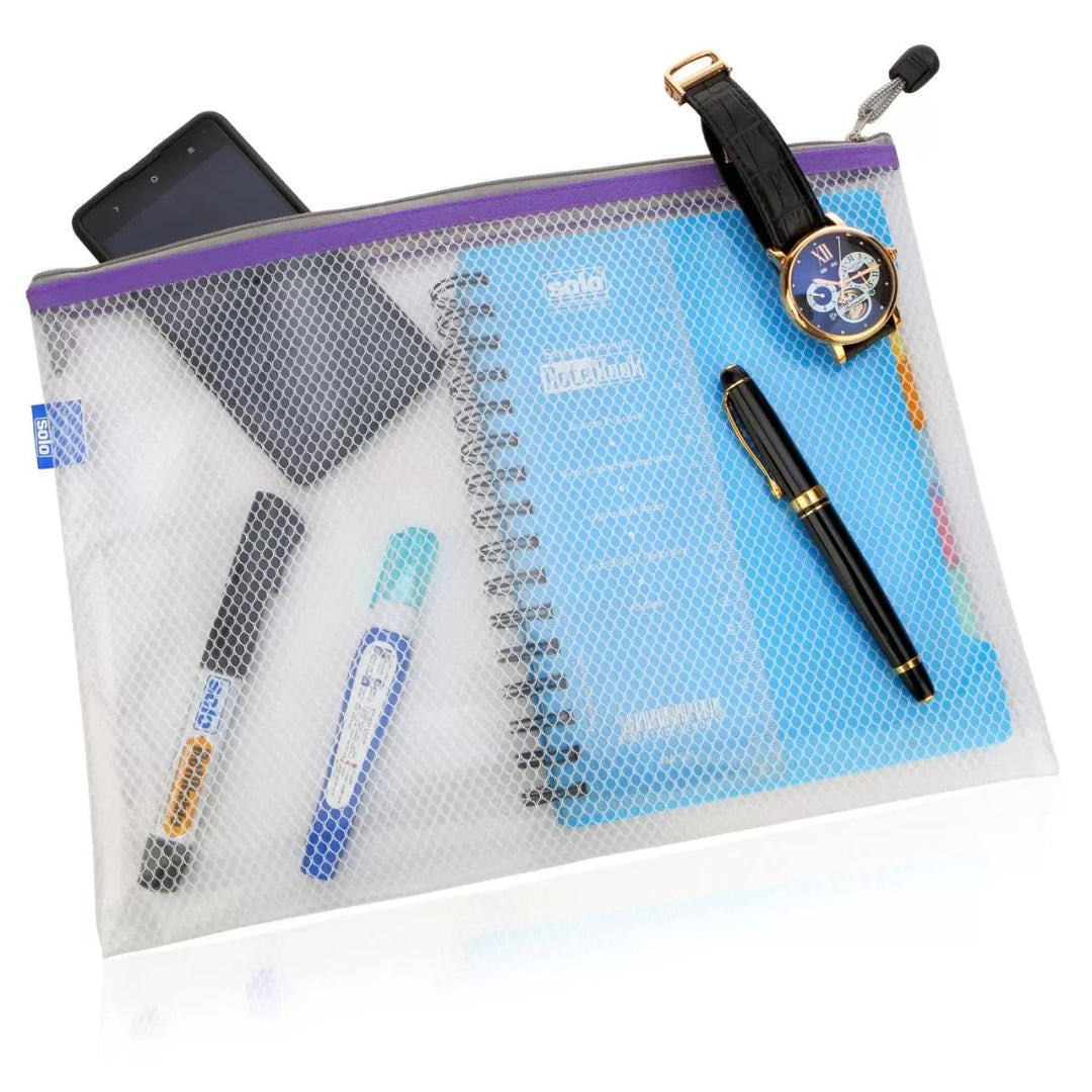 CARRY.ALL – Soft touch daily utilities zipper bag – (A4) EVA41, Pack of 2 - Filex Systems Pvt Ltd