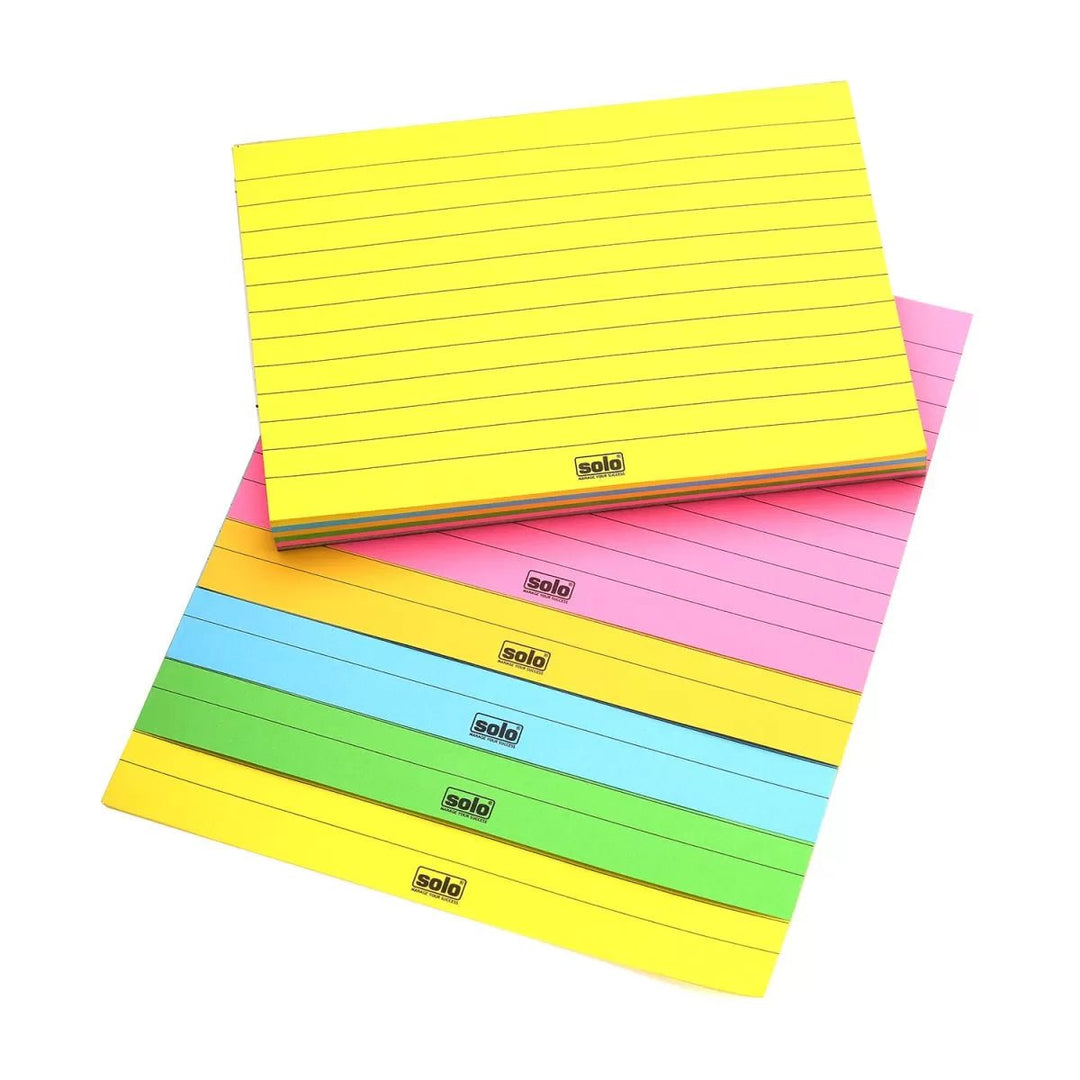 Coloured Memo Block | A6 Size, Color Ruled, 100 Color Sheets, 80 GSM, Multicolour - Filex Systems Pvt Ltd