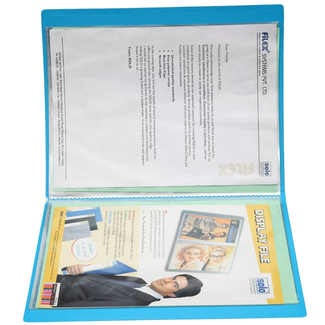 Filex Files Display File – 20 Pockets – Filex Systems Pvt Ltd