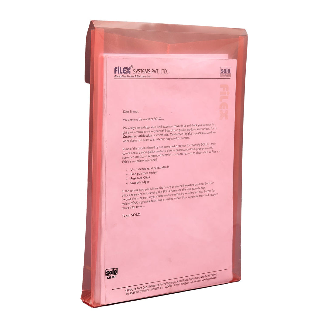 Document Bag – Button Closure, Pack of 10 - Filex Systems Pvt Ltd