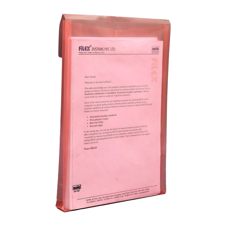 Document Bag – Button Closure, Pack of 10 - Filex Systems Pvt Ltd