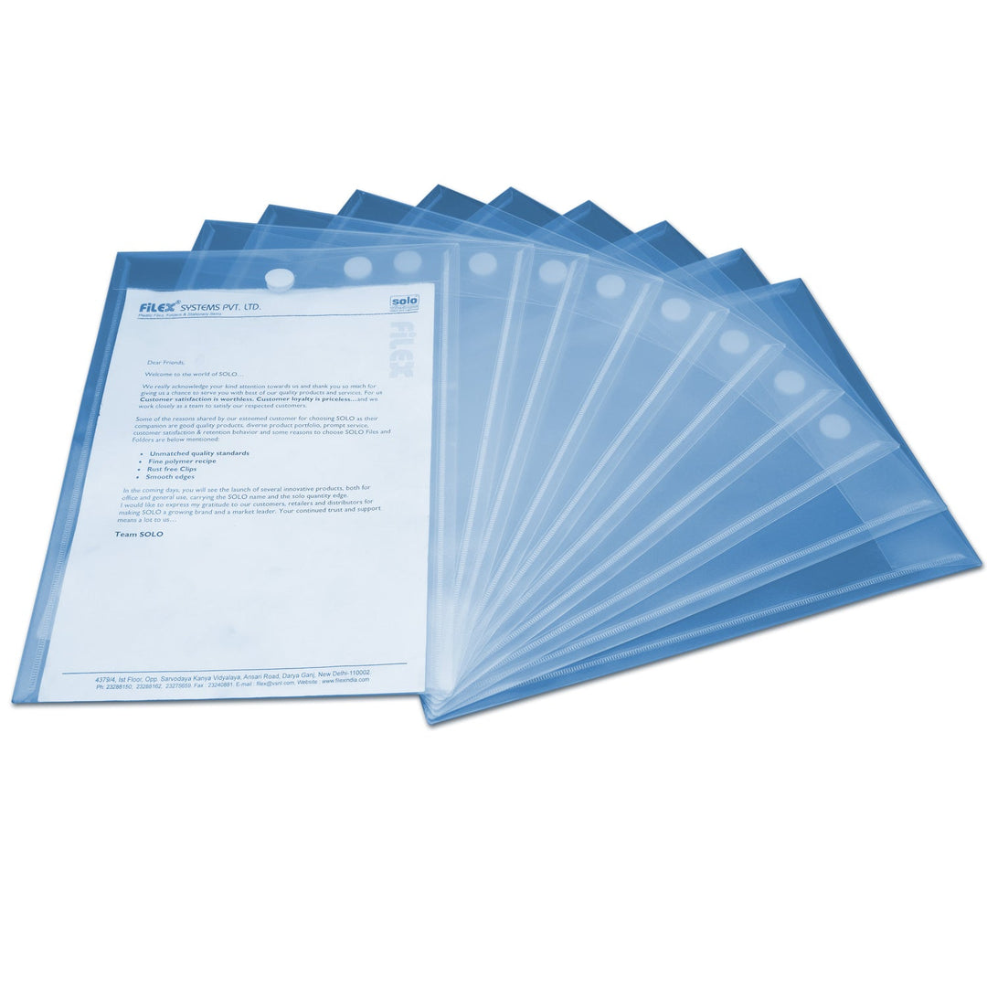 Document Bag – Velcro Closure (Pack of 10) - Filex Systems Pvt Ltd