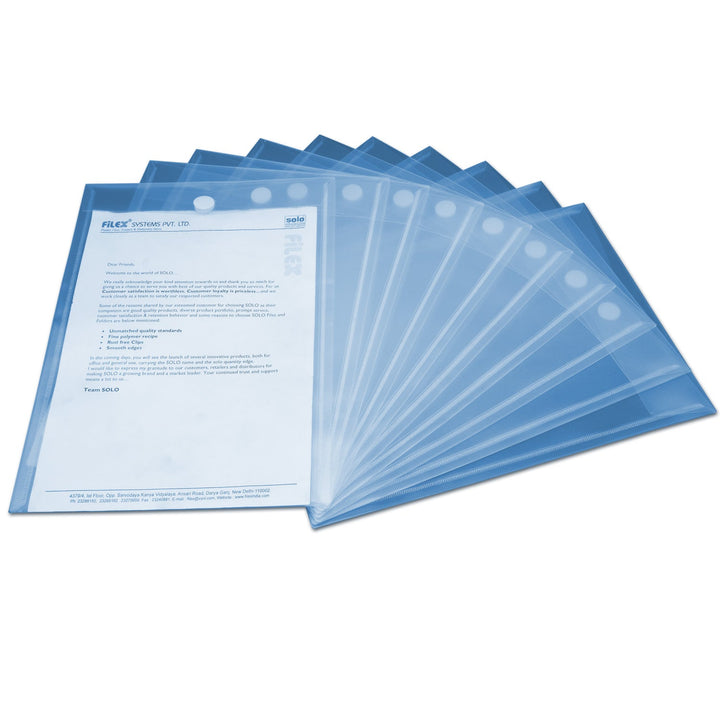 Document Bag – Velcro Closure (Pack of 10) - Filex Systems Pvt Ltd
