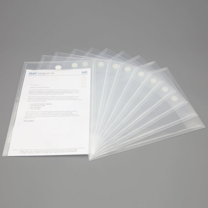 Document Bag – Velcro Closure (Pack of 10) - Filex Systems Pvt Ltd
