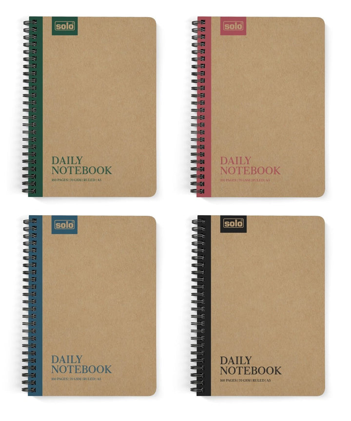 Eco Friendly Notebook, A5 (160 pages) – Pack of 4 | NA503 - Filex Systems Pvt Ltd