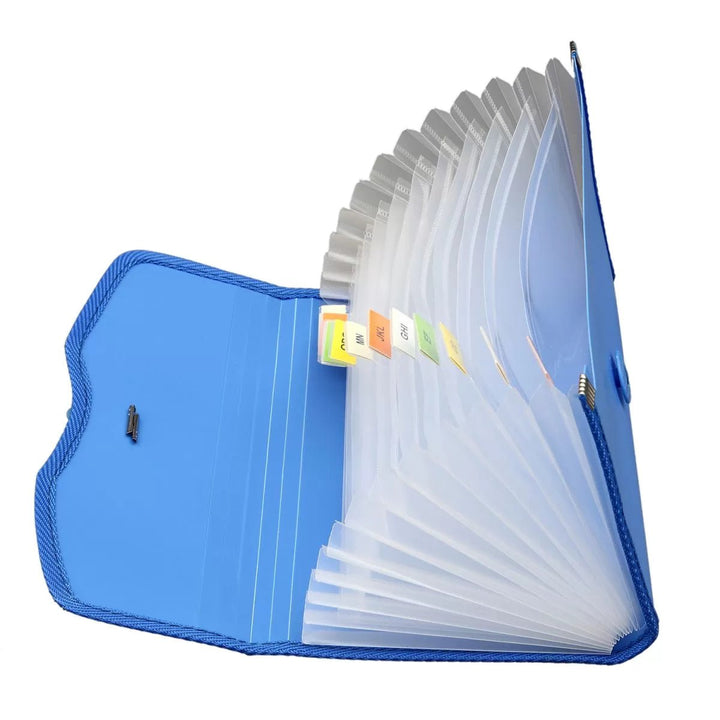 Expanding Cheque Case – Elastic Closure, 12 Section (EX701), Pack of 2 - Filex Systems Pvt Ltd