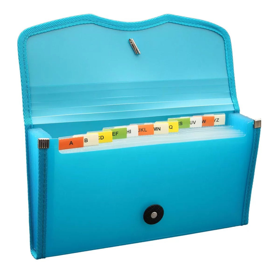Expanding Cheque Case – Elastic Closure, 12 Section (EX701), Pack of 2 - Filex Systems Pvt Ltd