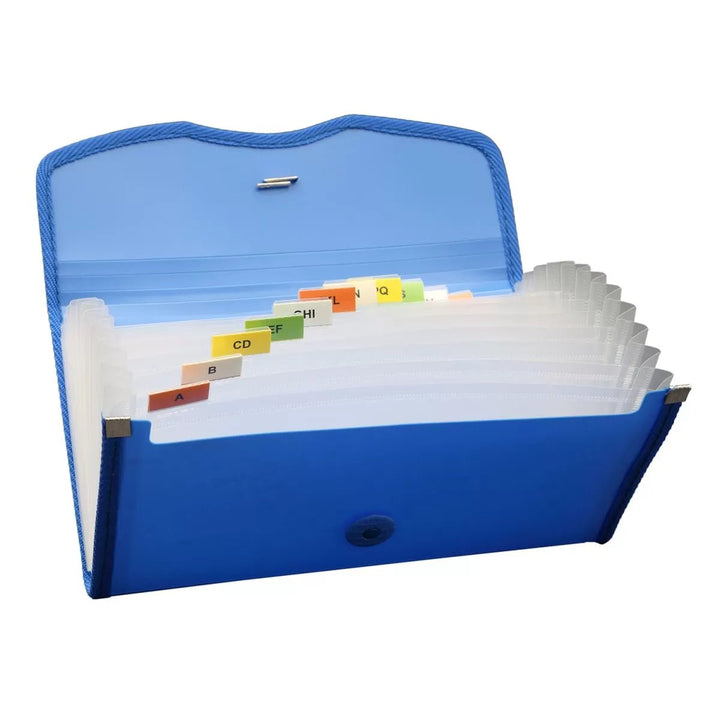 Expanding Cheque Case – Elastic Closure, 12 Section (EX701), Pack of 2 - Filex Systems Pvt Ltd