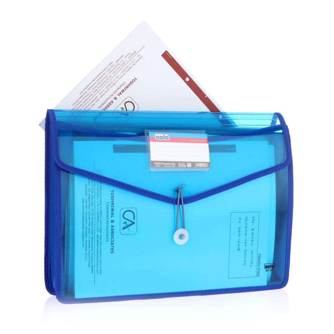 Flexi Document Bag with Xtra Net Pocket (DC554) - Filex Systems Pvt Ltd