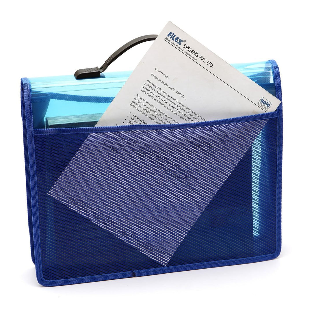 Flexi Document Bag with Xtra Pocket + Lock & Handle (DC555) - Filex Systems Pvt Ltd