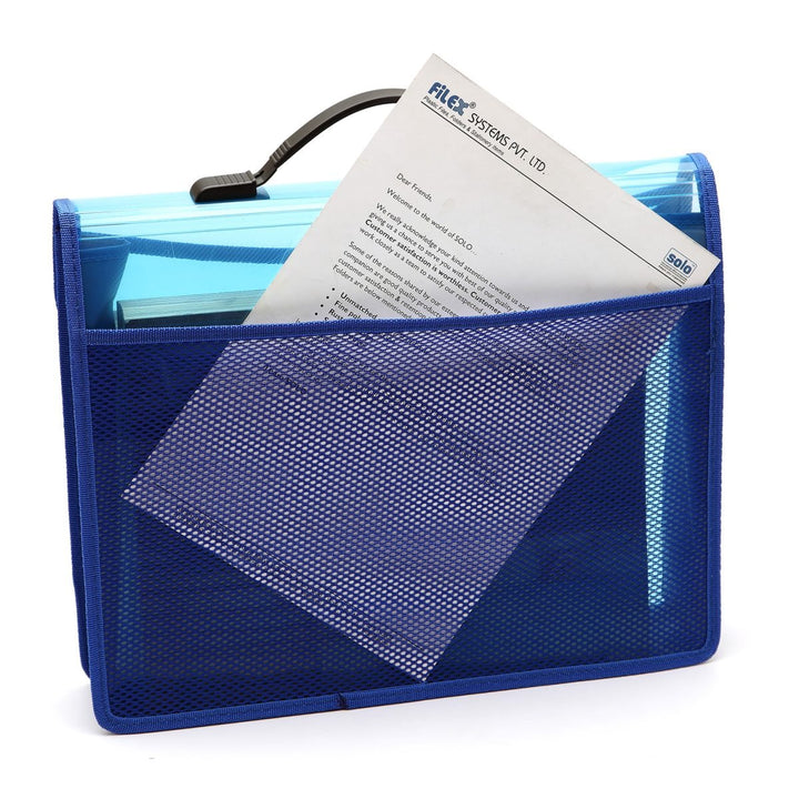 Flexi Document Bag with Xtra Pocket + Lock & Handle (DC555) - Filex Systems Pvt Ltd