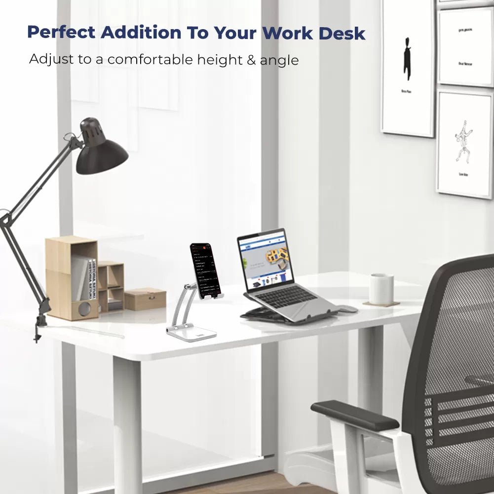 Heavy Duty Smartphone & Tablet Stand, Multi Angle Adjustable, Portable, Non Slip, Widely Compatible | MS002 - Filex Systems Pvt Ltd