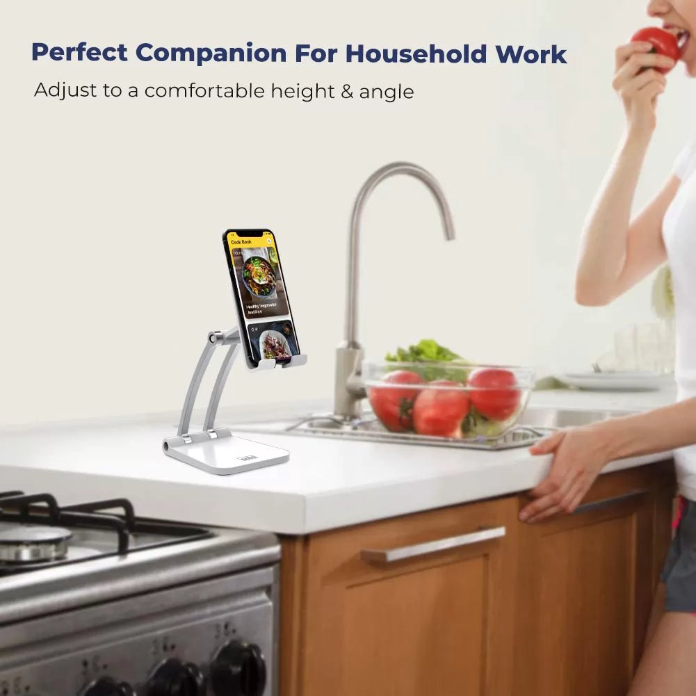 Heavy Duty Smartphone & Tablet Stand, Multi Angle Adjustable, Portable, Non Slip, Widely Compatible | MS002 - Filex Systems Pvt Ltd
