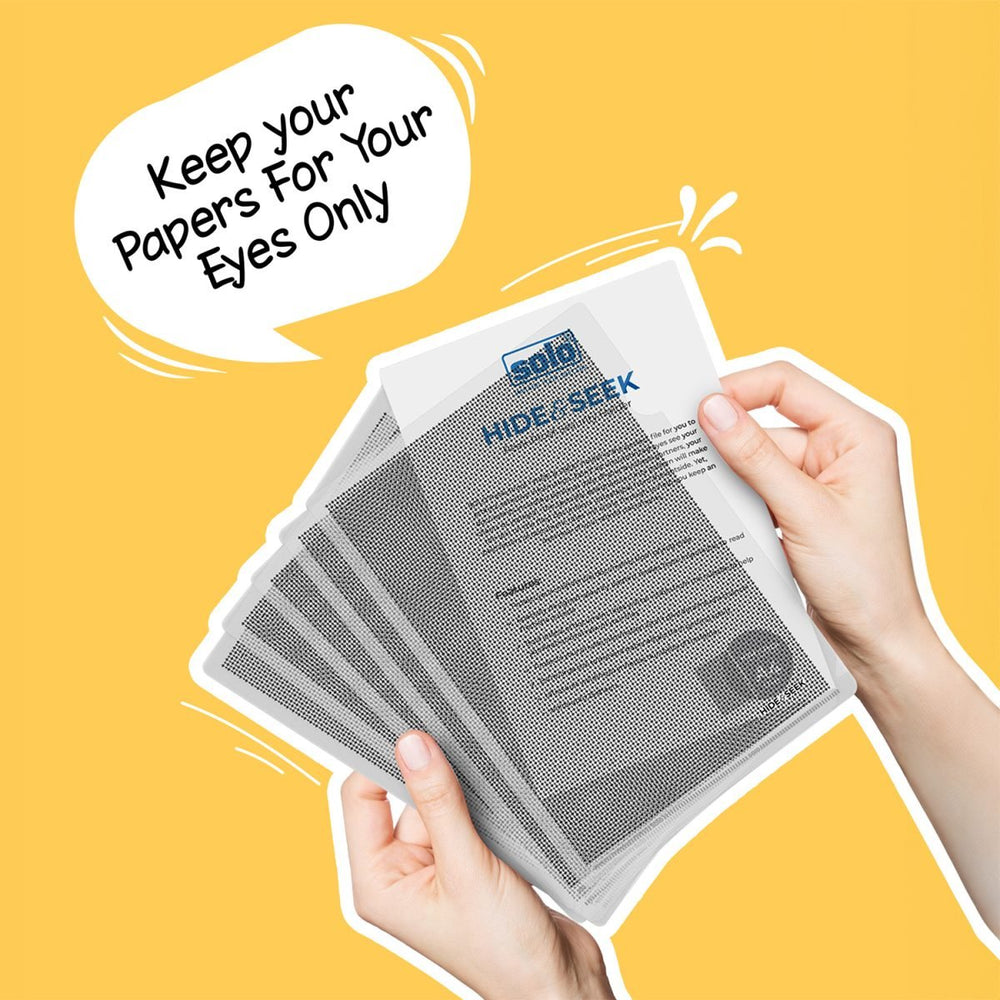 HIDE & SEEK - Peek - Proof Security Holder - Transparent | A4 | CH102 | Pack of 5 - Filex Systems Pvt Ltd