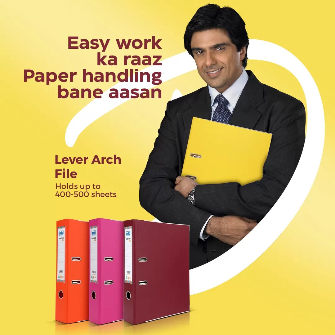 Lever Arch Box File – 3 inch ring - Pack of 40 pcs (FC size) - Filex Systems Pvt Ltd