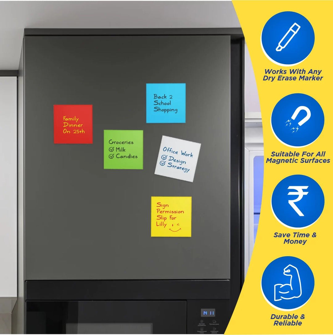 Magnetic Notes – Pack of 5 Pcs - Filex Systems Pvt Ltd