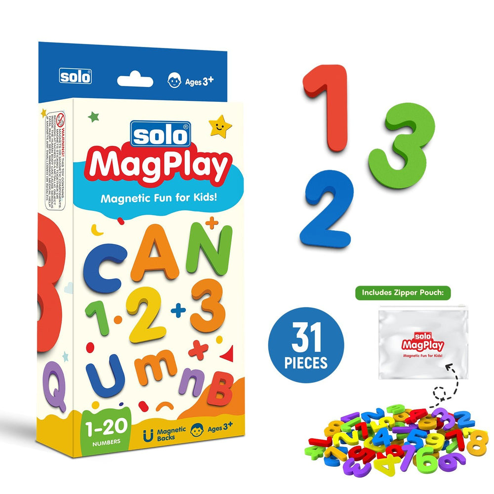 MagPlay Magnetic Foam Numbers | 1 - 20 Numbers | Child Safe| Educational Toy | Reusable EVA Foam with Strong Magnets | Early Learning for Kids Ages 3+ - Filex Systems Pvt Ltd