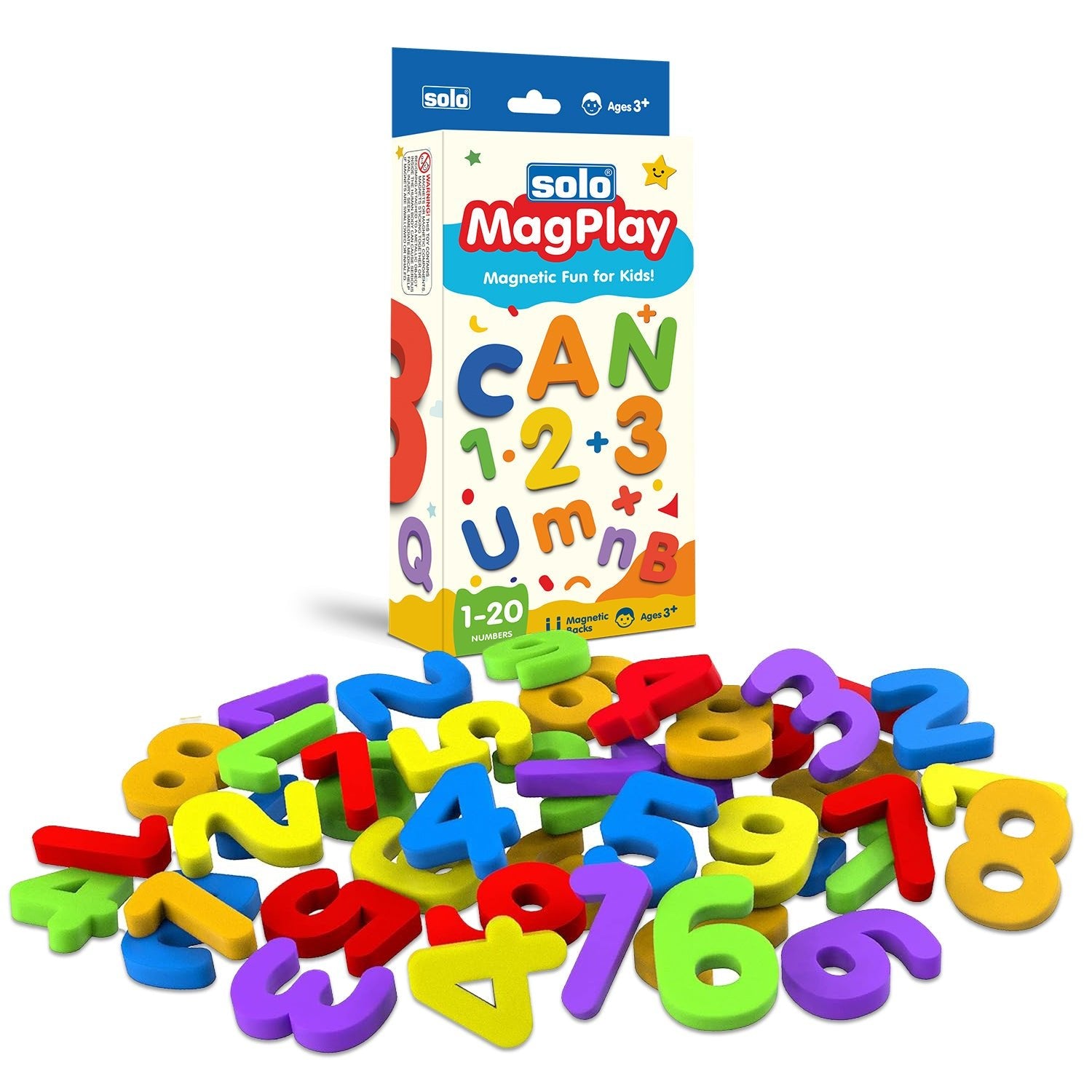 MagPlay Magnetic Foam Numbers – 1–20 Counting Set with Math Symbols ...