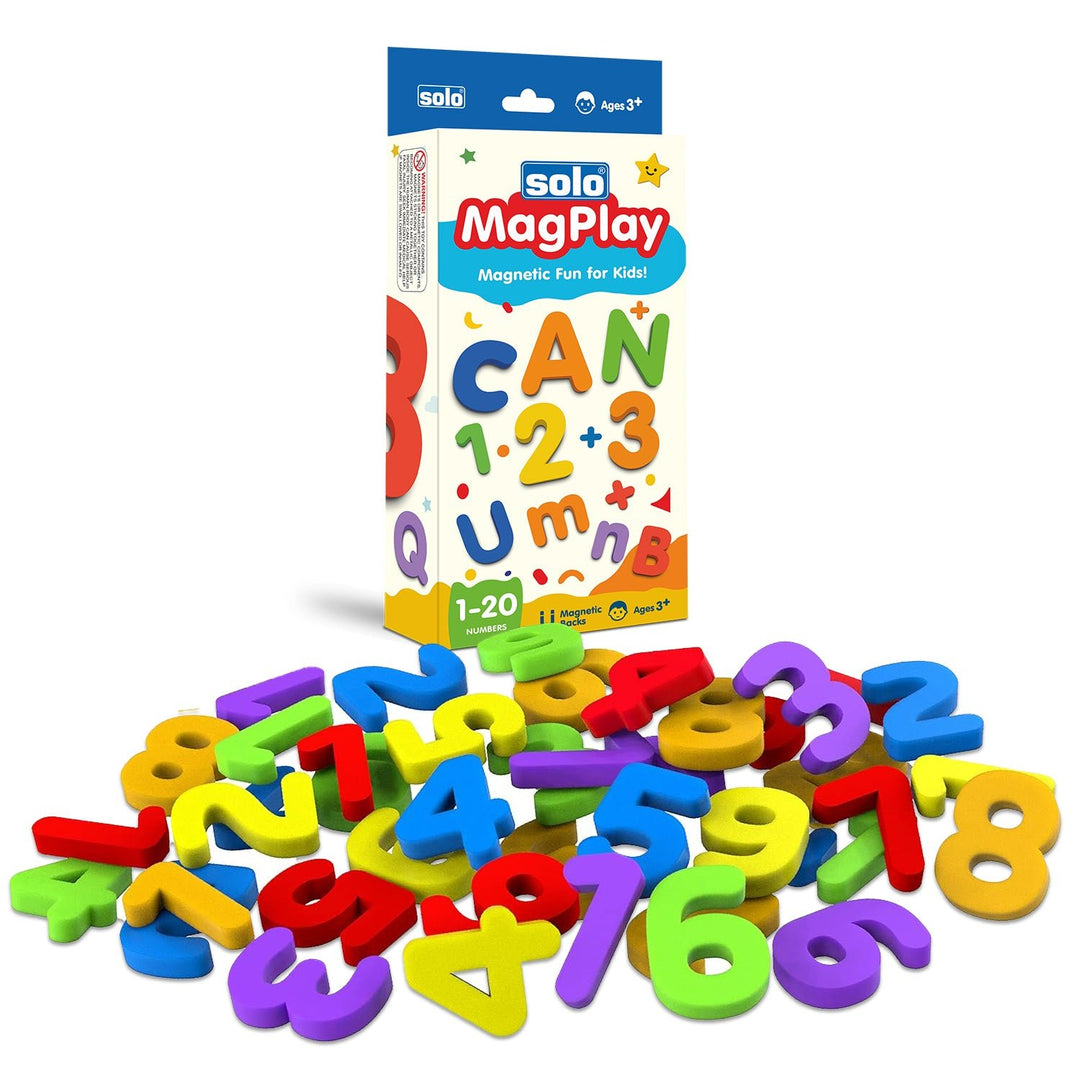 MagPlay Magnetic Foam Numbers | 1 - 20 Numbers | Child Safe| Educational Toy | Reusable EVA Foam with Strong Magnets | Early Learning for Kids Ages 3+ - Filex Systems Pvt Ltd