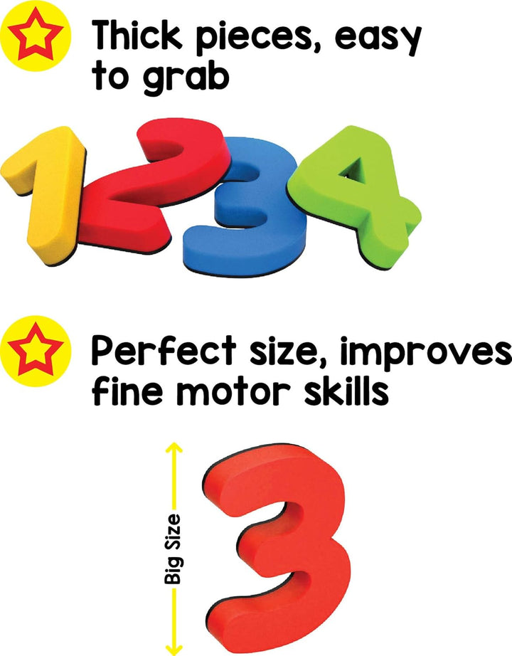MagPlay Magnetic Foam Numbers | 1 - 20 Numbers | Child Safe| Educational Toy | Reusable EVA Foam with Strong Magnets | Early Learning for Kids Ages 3+ - Filex Systems Pvt Ltd