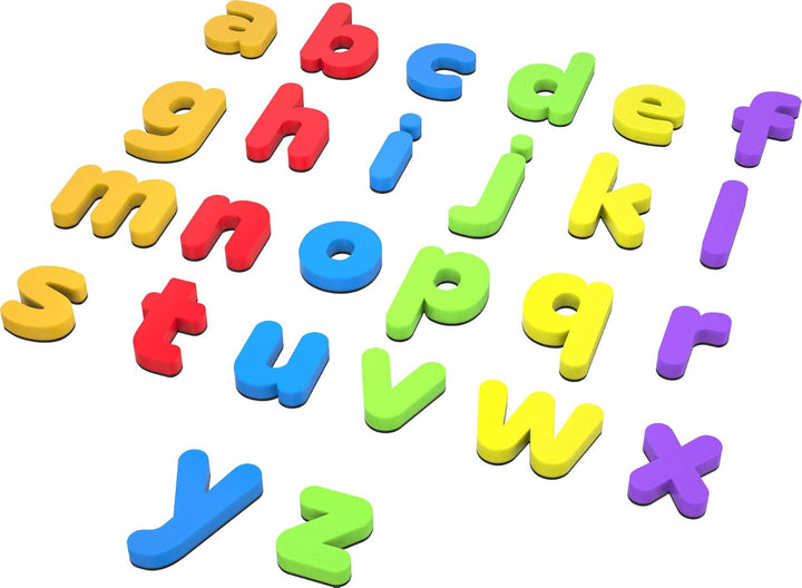 MagPlay Magnetic Lowercase Letters | 26 Magnetic Blocks For Kids| A To Z Lowercase Letters | Child Safe | Reusable EVA Foam with Strong Magnets | Early Learning - Filex Systems Pvt Ltd