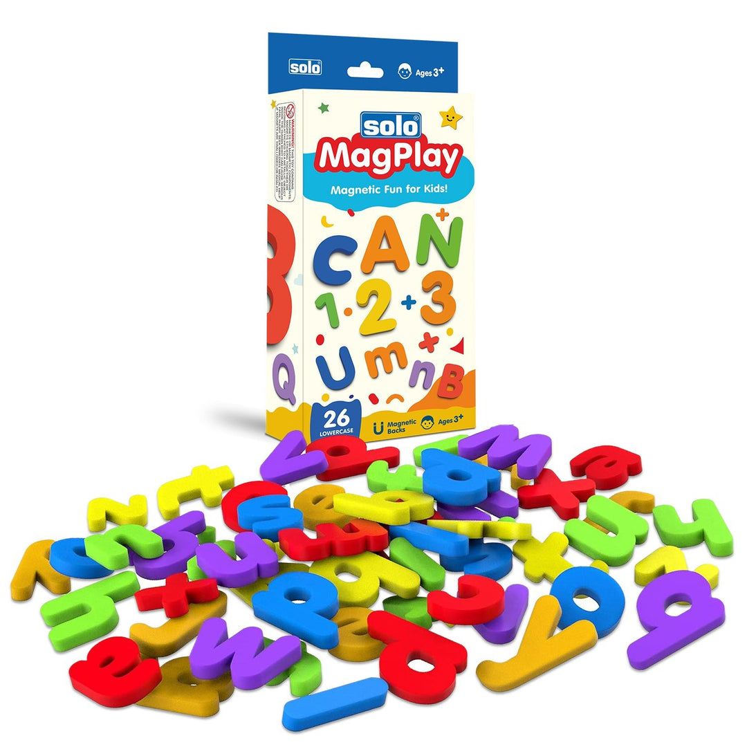 MagPlay Magnetic Lowercase Letters | 26 Magnetic Blocks For Kids| A To Z Lowercase Letters | Child Safe | Reusable EVA Foam with Strong Magnets | Early Learning - Filex Systems Pvt Ltd