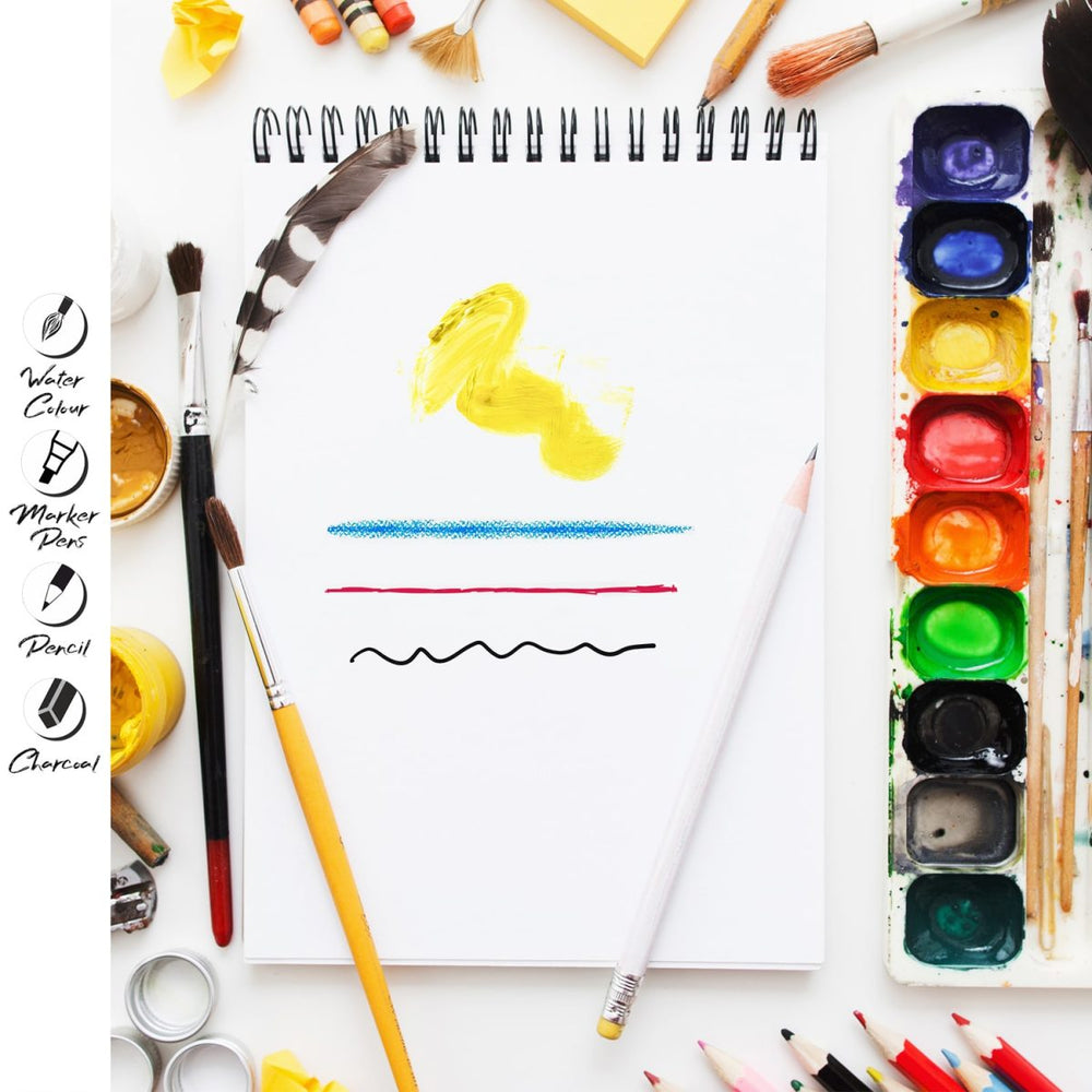 Mixed Media Sketchbook, 50 Sheets, 140 GSM (Pack of 2) - Filex Systems Pvt Ltd