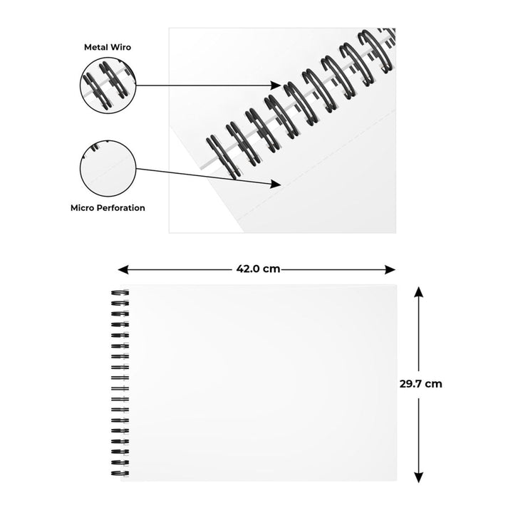Mixed Media Sketchbook, 50 Sheets, 140 GSM (Pack of 2) - Filex Systems Pvt Ltd
