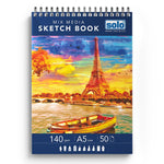 Mixed Media Sketchbook, A5, (Pack of 4) 50 Sheets, 140 GSM – Portrait - Filex Systems Pvt Ltd