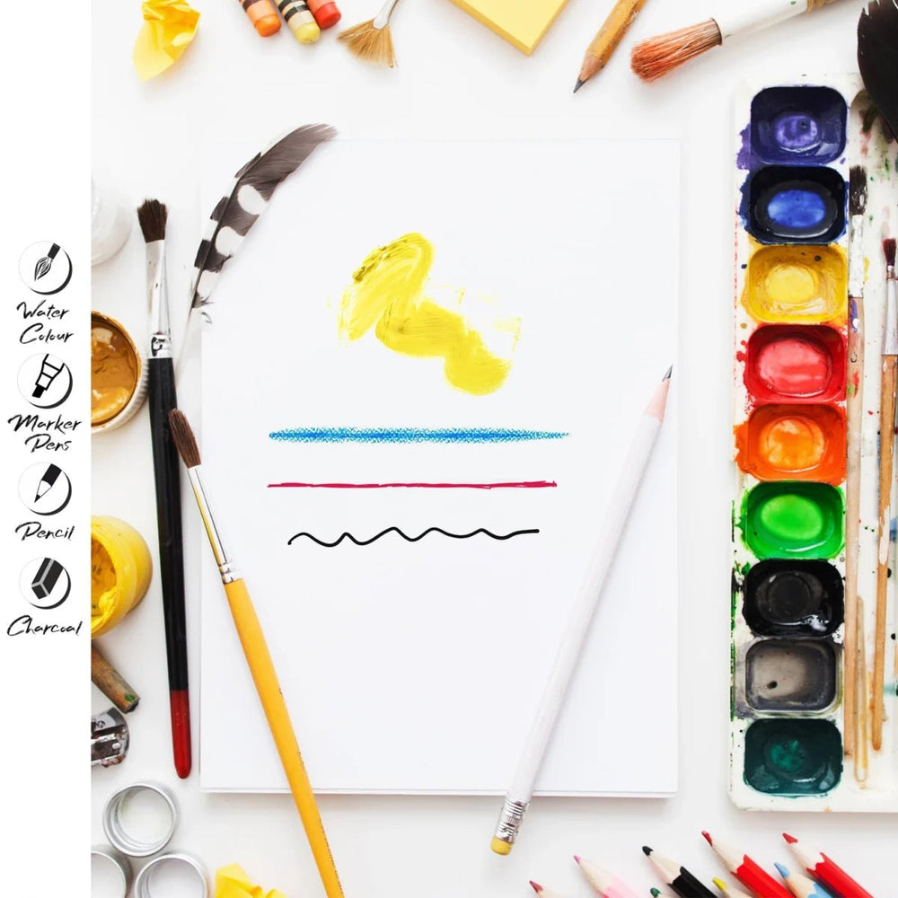 Mixed Media Sketchpad, A4 Size, 30 Sheets (Pack of 4), 140 GSM – Portrait - Filex Systems Pvt Ltd