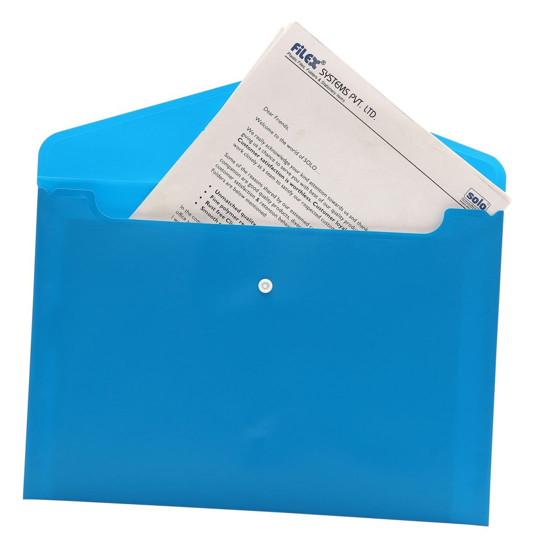 My Clear Bag – Button Closure, Opaque Colour, Pack of 10 - Filex Systems Pvt Ltd