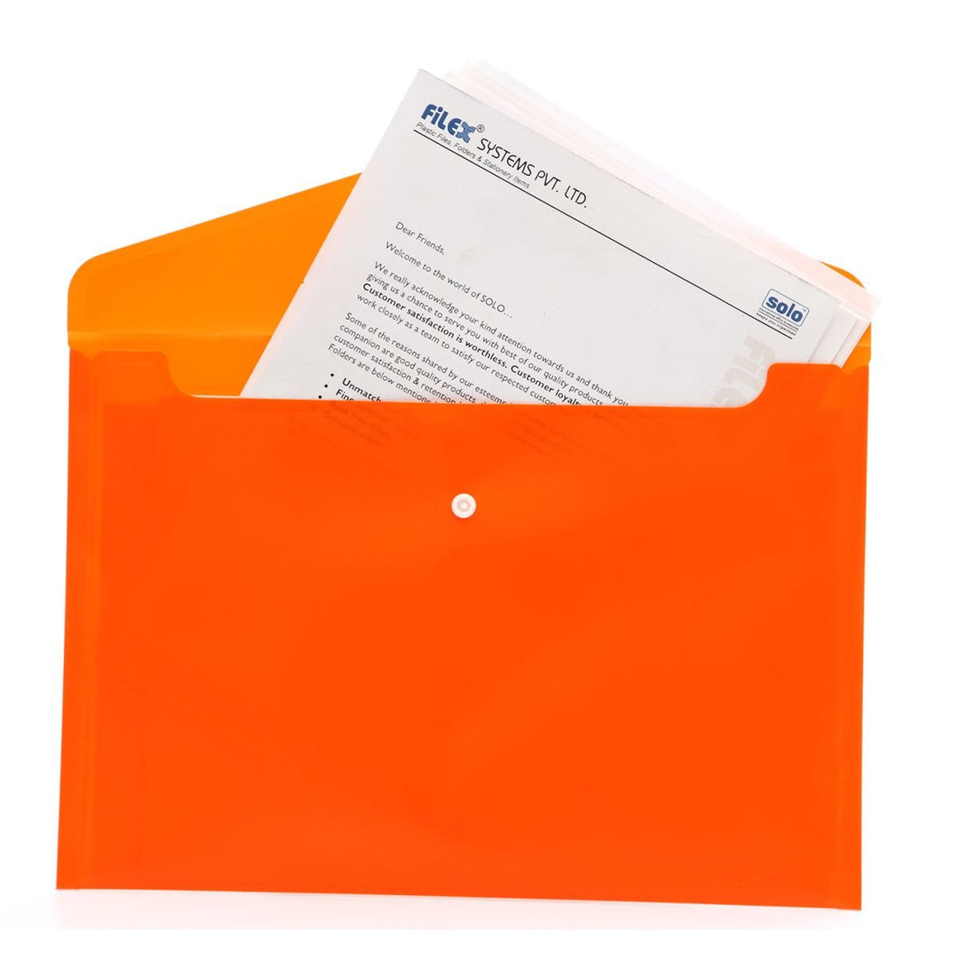My Clear Bag – Button Closure, Opaque Colour, Pack of 10 - Filex Systems Pvt Ltd