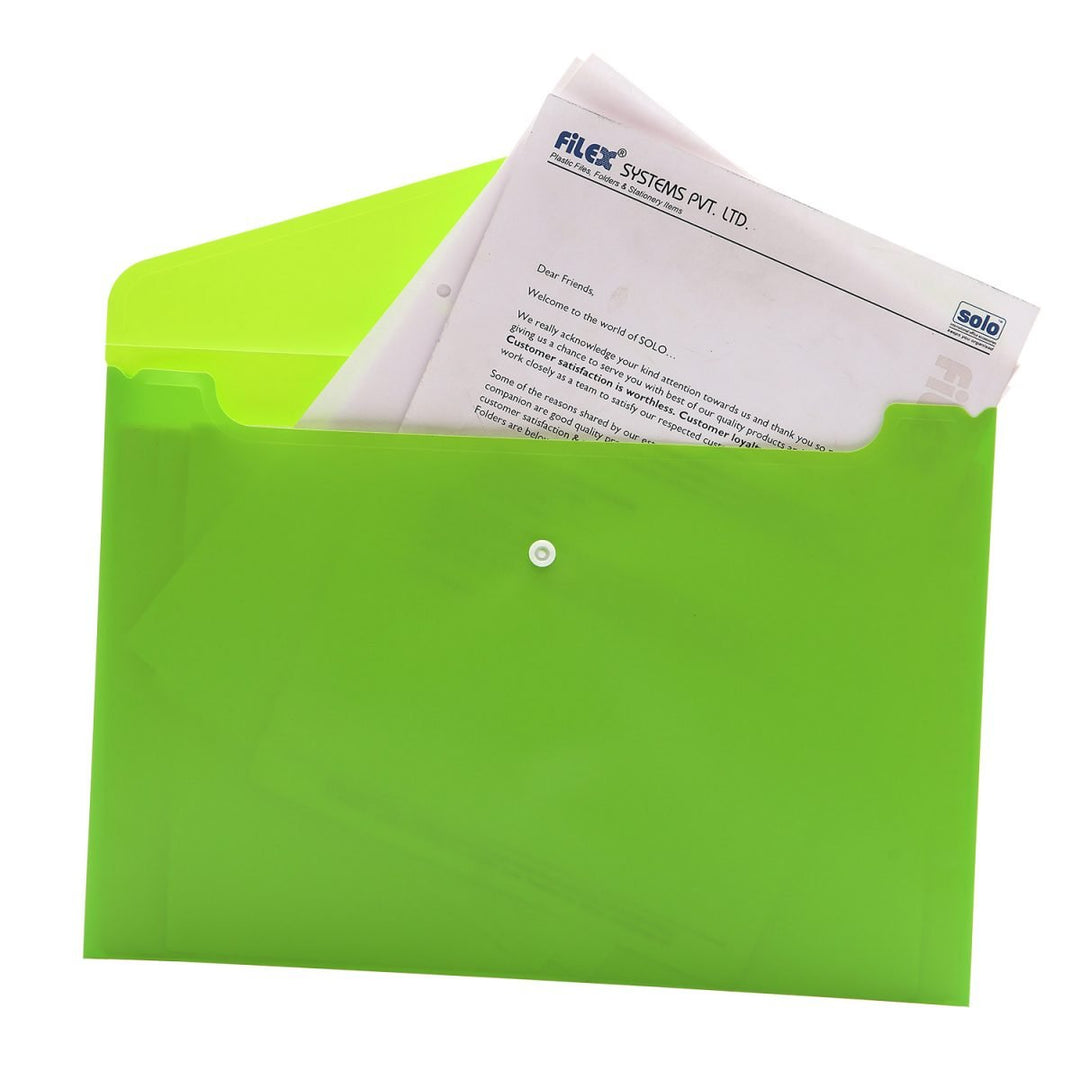 My Clear Bag – Button Closure, Opaque Colour, Pack of 10 - Filex Systems Pvt Ltd