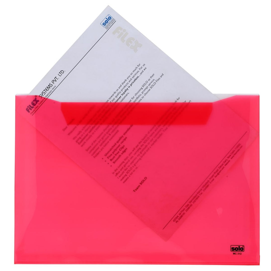My Clear Bag – Expandable (Twin Pocket – Double Color) – FC (MC312), Pack of 10 - Filex Systems Pvt Ltd