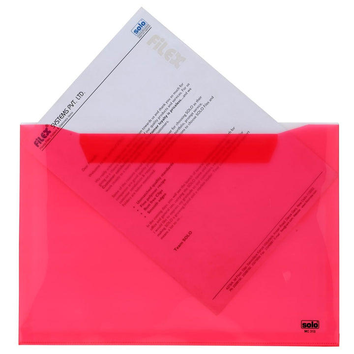 My Clear Bag – Expandable (Twin Pocket – Double Color) – FC (MC312), Pack of 10 - Filex Systems Pvt Ltd