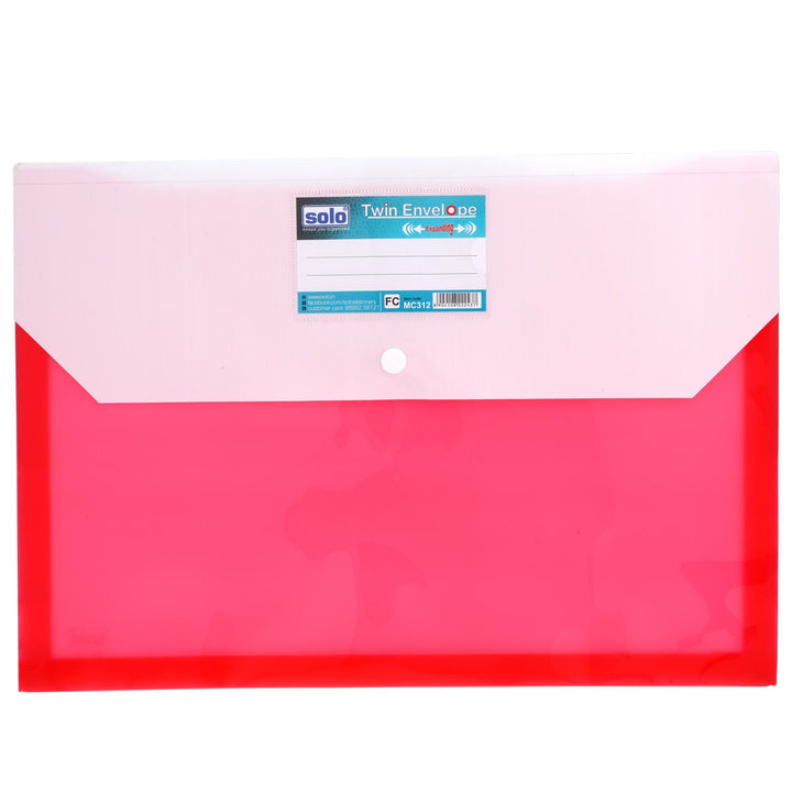My Clear Bag – Expandable (Twin Pocket – Double Color) – FC (MC312), Pack of 10 - Filex Systems Pvt Ltd