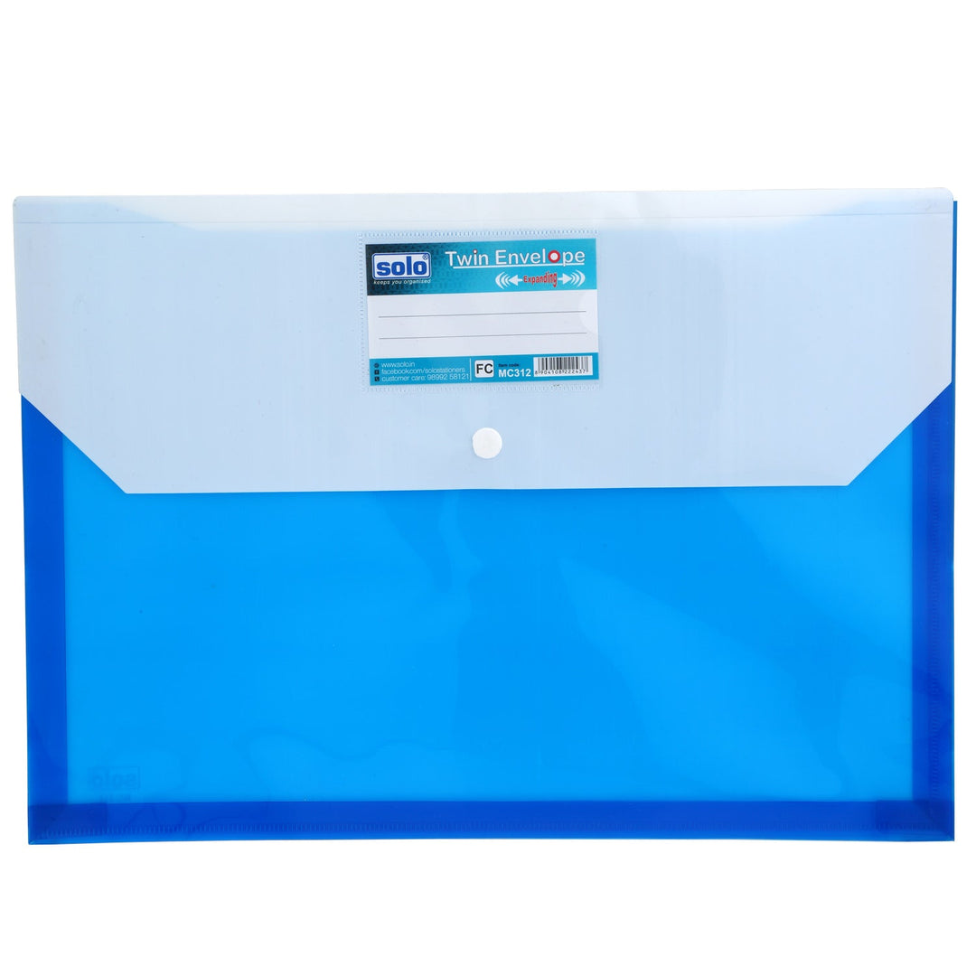 My Clear Bag – Expandable (Twin Pocket – Double Color) – FC (MC312), Pack of 10 - Filex Systems Pvt Ltd