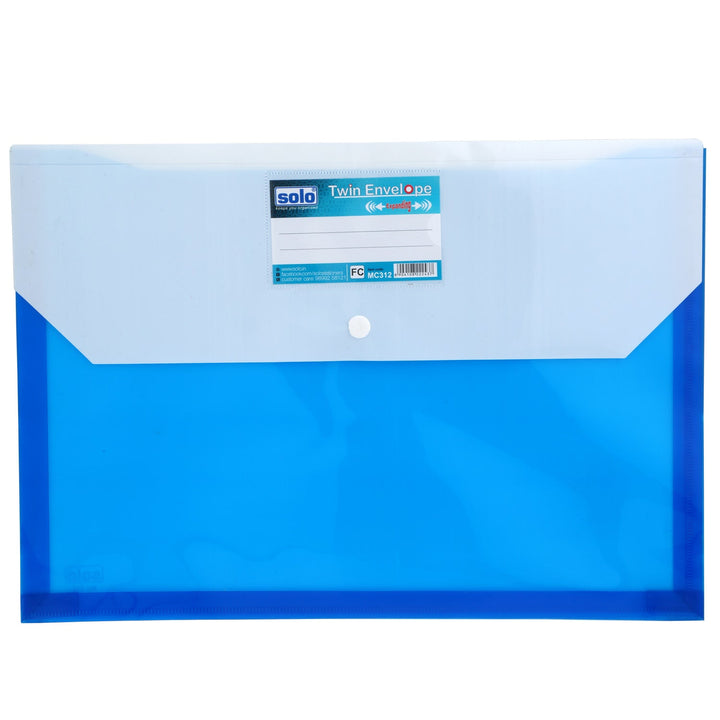 My Clear Bag – Expandable (Twin Pocket – Double Color) – FC (MC312), Pack of 10 - Filex Systems Pvt Ltd