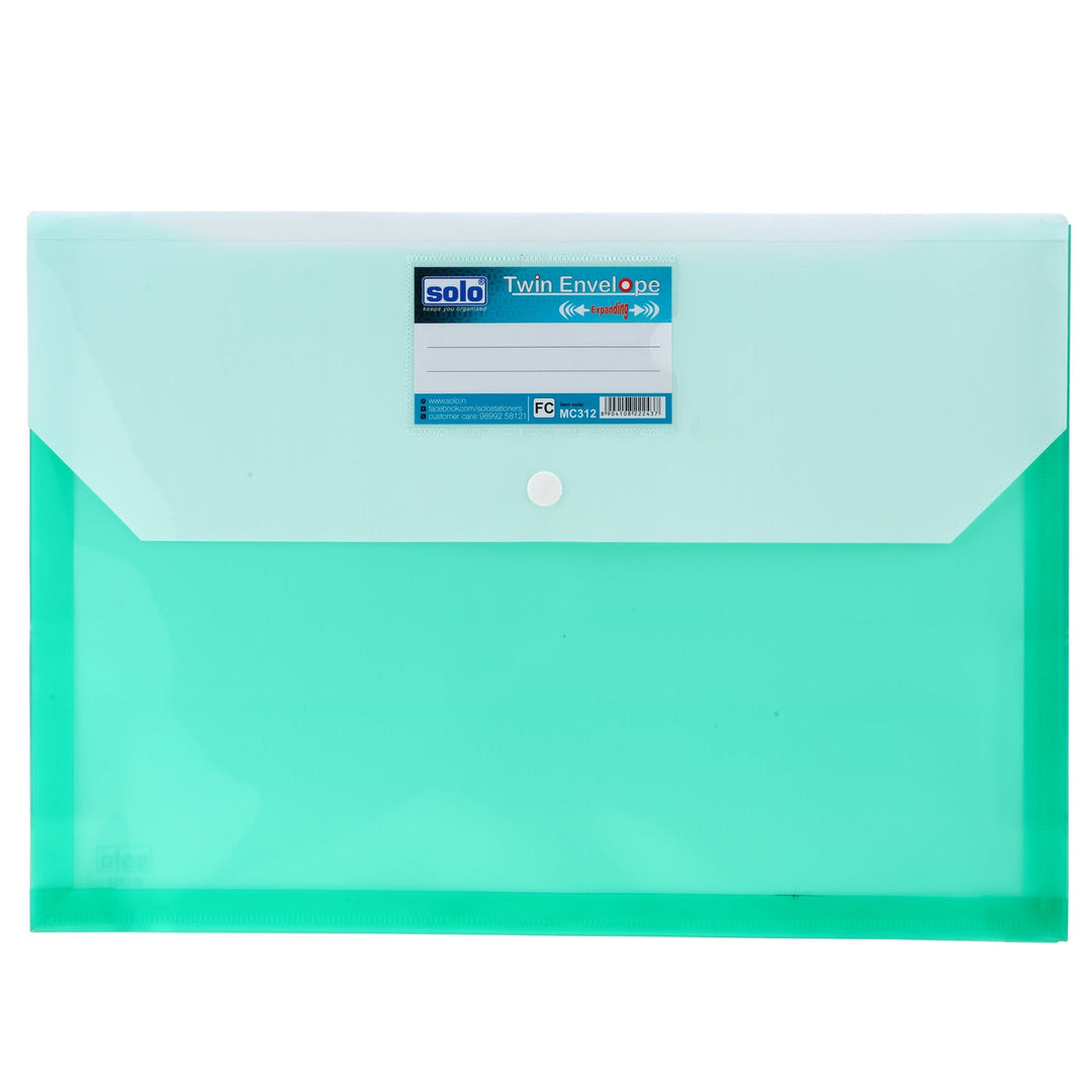 My Clear Bag – Expandable (Twin Pocket – Double Color) – FC (MC312), Pack of 10 - Filex Systems Pvt Ltd