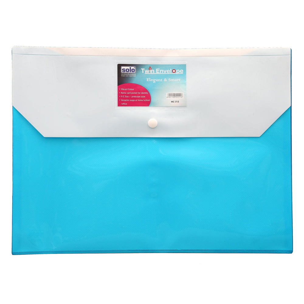 My Clear Bag (Twin Pocket – Double Color) – FC (MC212), Pack of 10 - Filex Systems Pvt Ltd