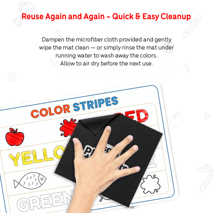 My First Play Pack – Reusable Scribble & Shape Mats for Toddlers | SOLO PlayMats (18–30M) | PMB03 - Filex Systems Pvt Ltd