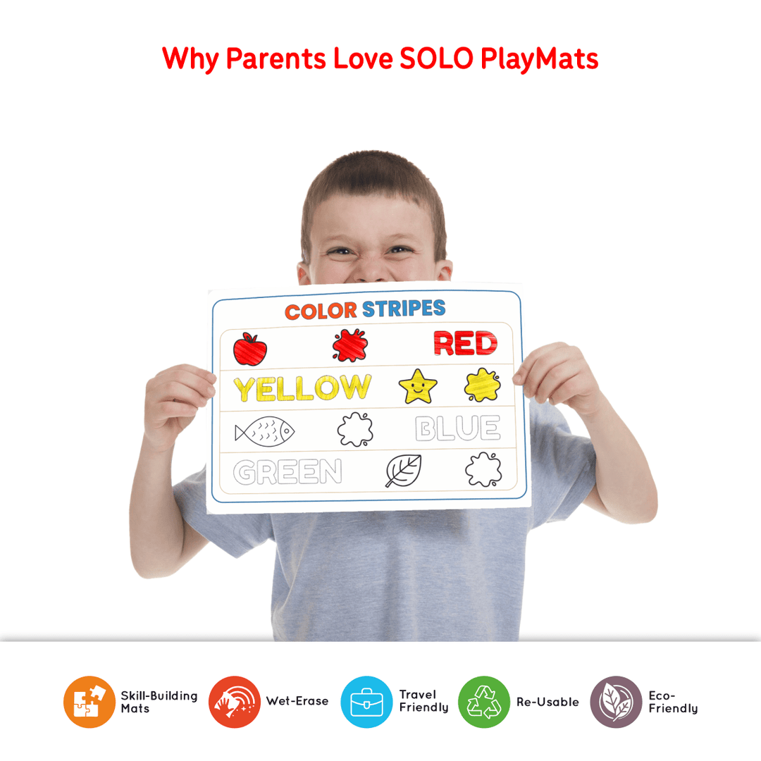 My First Play Pack – Reusable Scribble & Shape Mats for Toddlers | SOLO PlayMats (18–30M) | PMB03 - Filex Systems Pvt Ltd