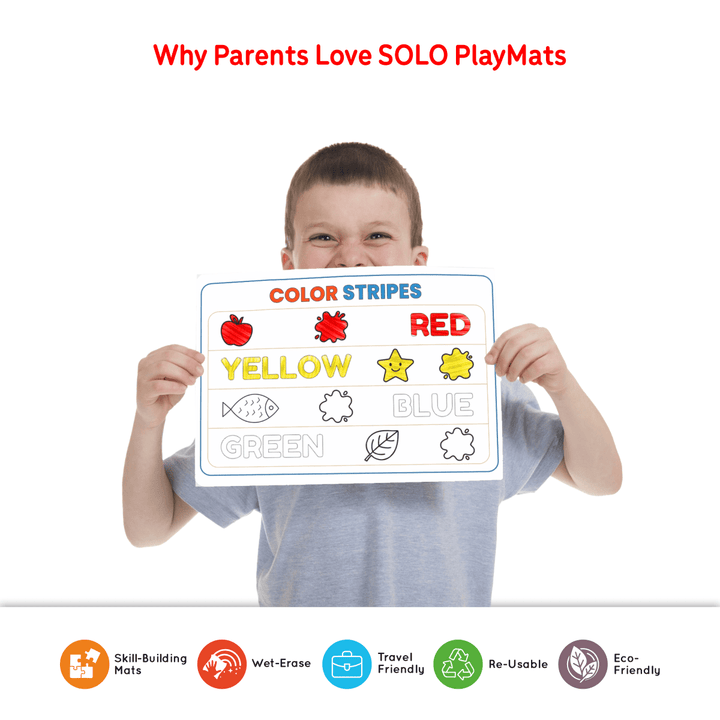 My First Play Pack – Reusable Scribble & Shape Mats for Toddlers | SOLO PlayMats (18–30M) | PMB03 - Filex Systems Pvt Ltd