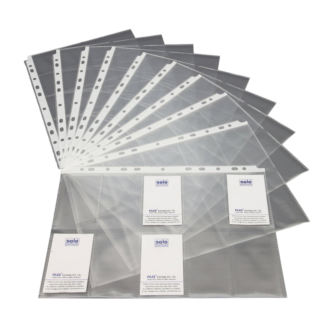 Name Card Pockets - 20 Cards (Refillable in all files) - BC810 - Filex Systems Pvt Ltd