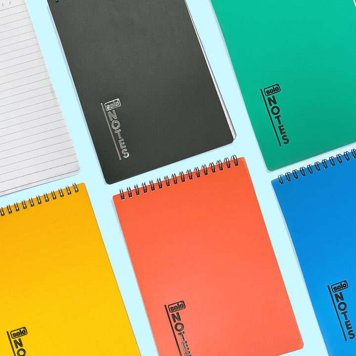 Notes Pad - Top Wiro/Spiral Bound | Single Line | A5 / B6 Size | 100 Pages | Pack of 5 - Filex Systems Pvt Ltd