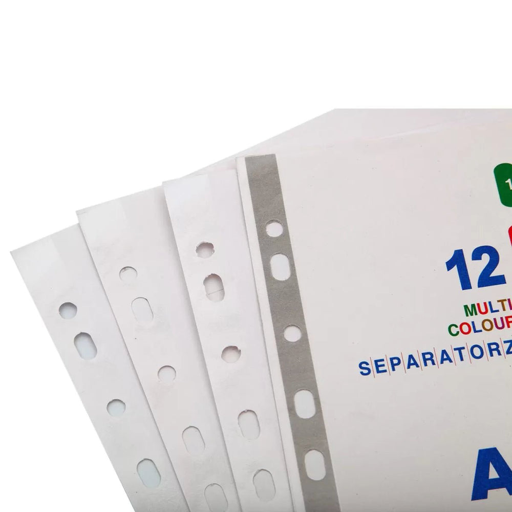 Paper Separatorz with index – (SP505) (1to5 tabs | 1to10 tabs | 1to12 tabs), A4 - Filex Systems Pvt Ltd