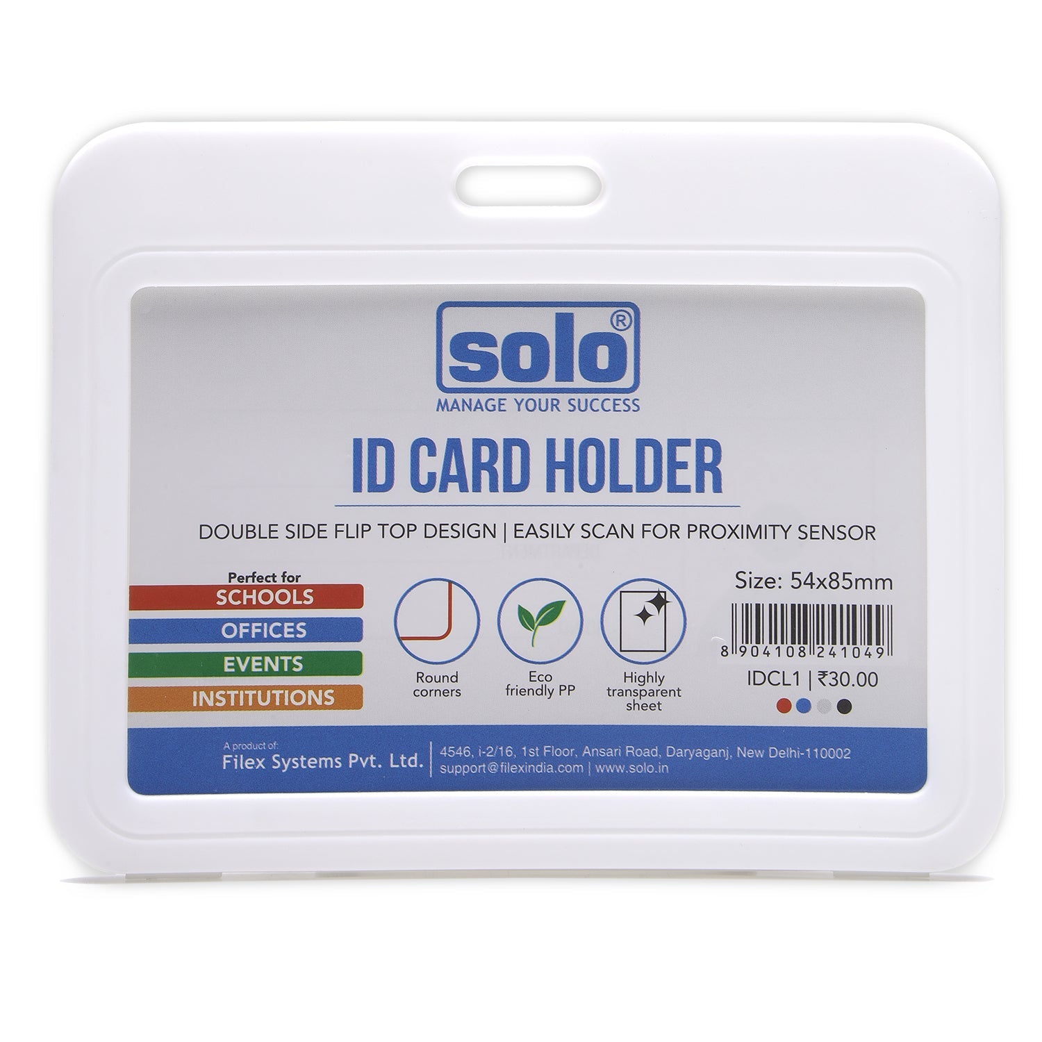 Plastic ID Card Holder for Office and School – Pack of 10 - Filex Systems Pvt Ltd
